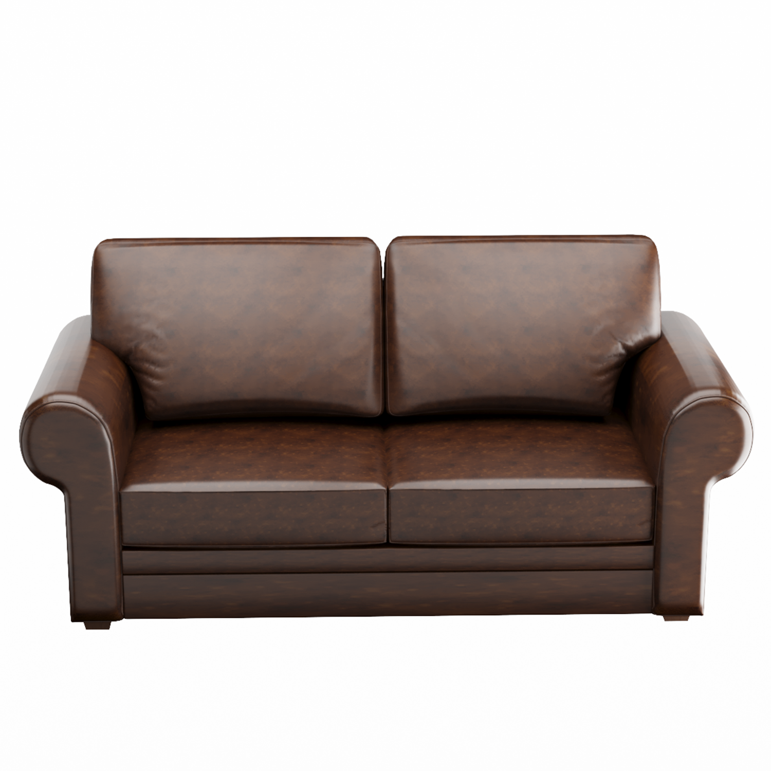 69in Wide Vegan Leather Loveseat with Removable Cushions