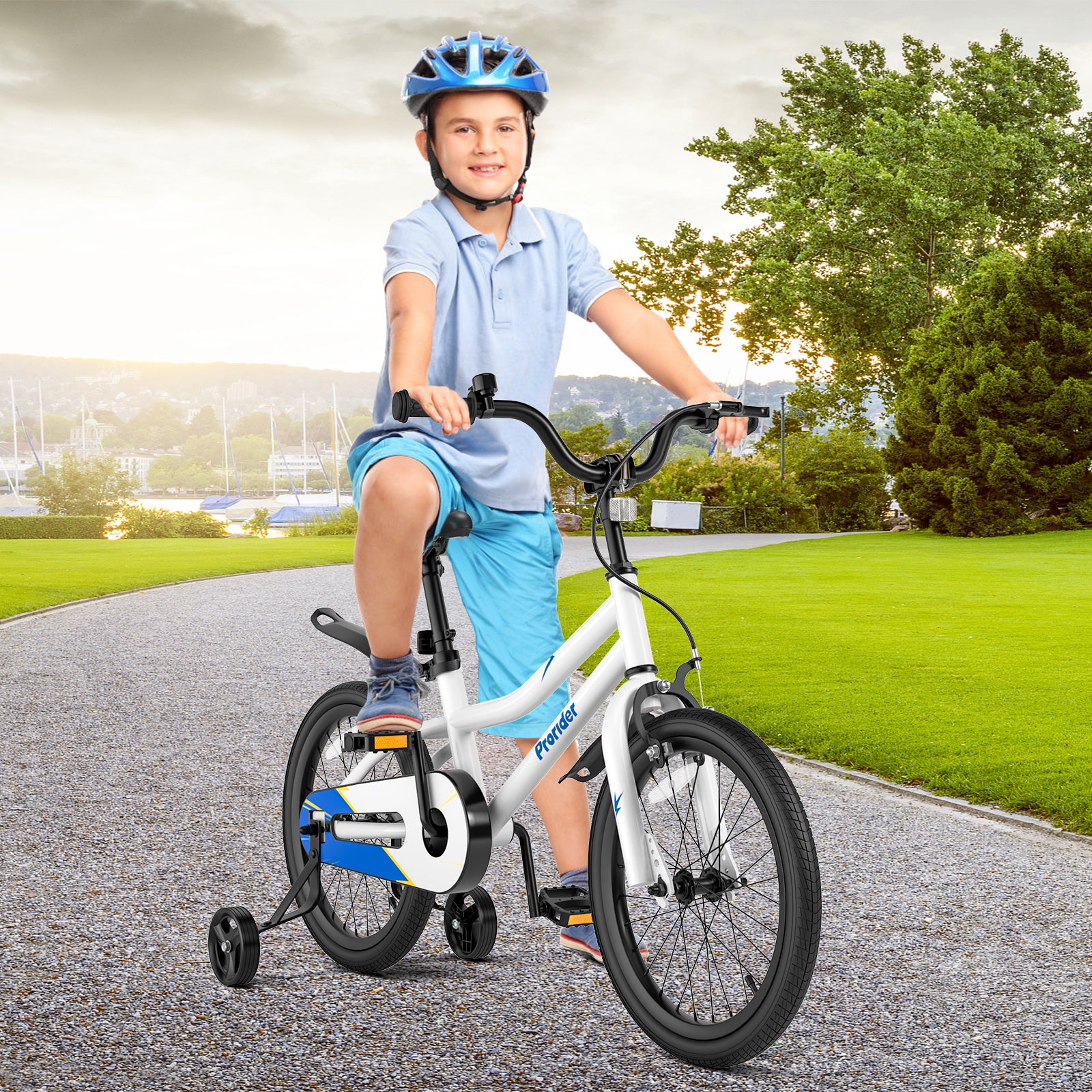 18 Inch Kid's Bike with Training Wheels and Coaster Brake