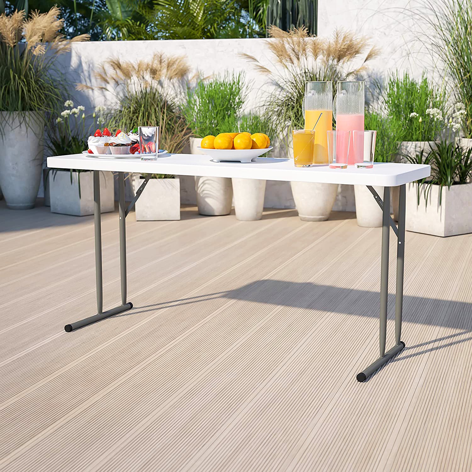 6 ft. Plastic Multi-Functional Folding Table