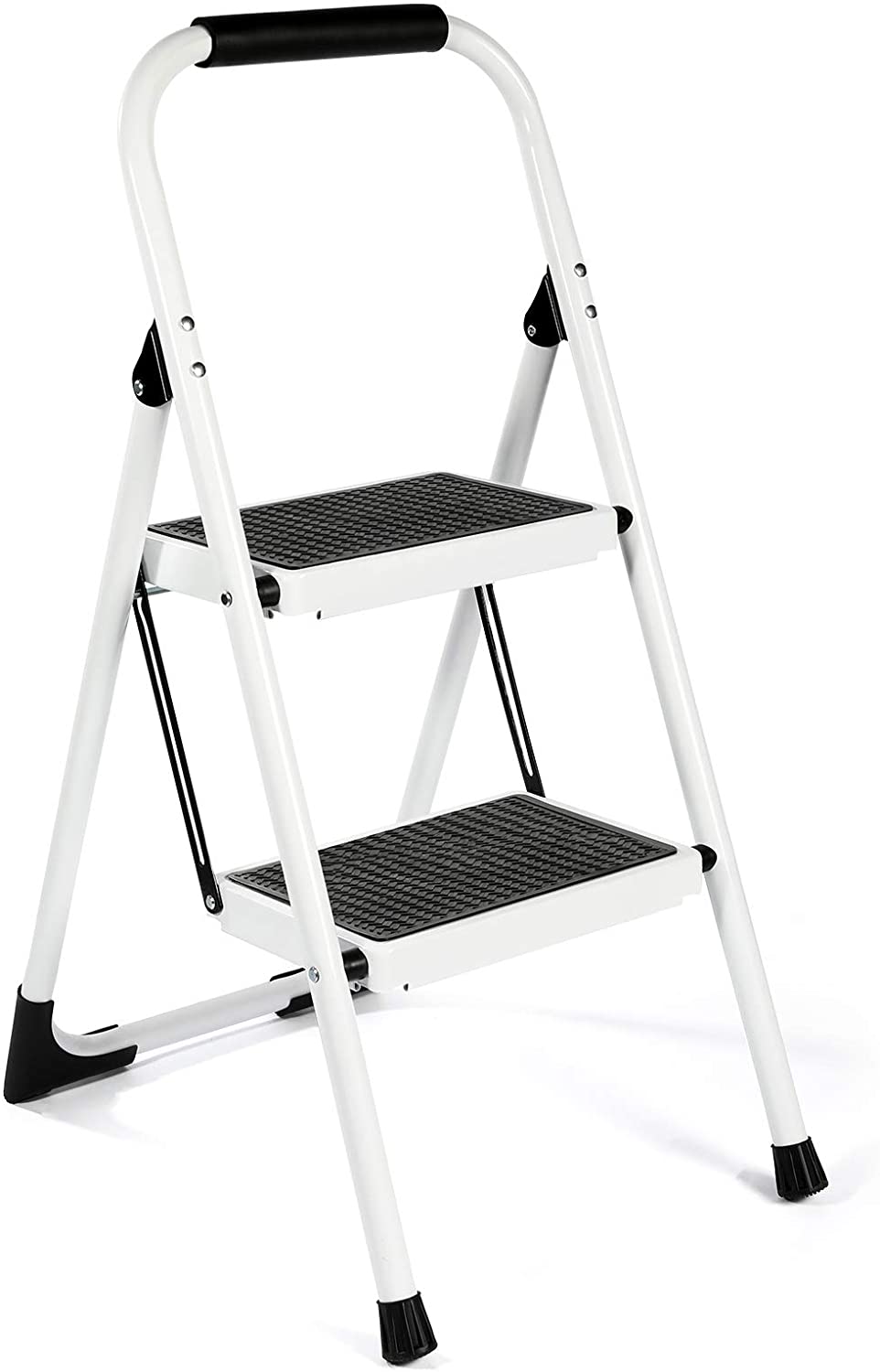 SUGIFT  Step Ladder 2 Step Stool Ergonomic Folding Step Stool with Wide Anti-Slip Pedal