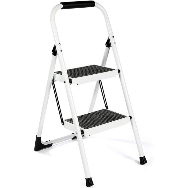 SUGIFT  Step Ladder 2 Step Stool Ergonomic Folding Step Stool with Wide Anti-Slip Pedal