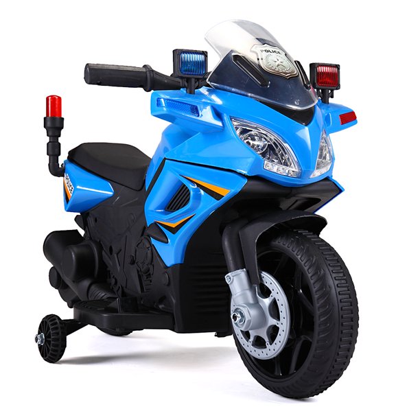 SUGIFT  6V Kids Ride On Motorcycle with Headlights, Battery-Powered 4-Wheel Bicycle