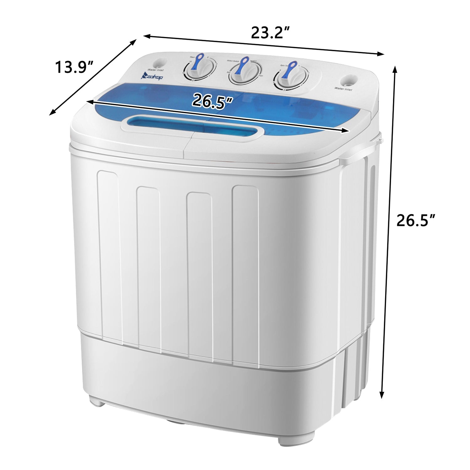 SUGIFT  Semi-Automatic Double Tube Washing Machine 550 W Compact Double Tube Washing Machine, Blue