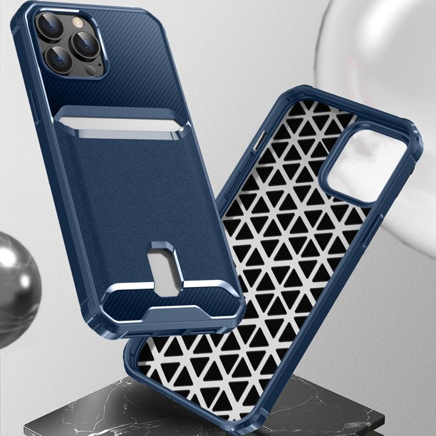 SUGIFT  Case for iPhone 13 Pro Max, Shockproof Protective Phone Case,Card insertable on the back(6.7in)