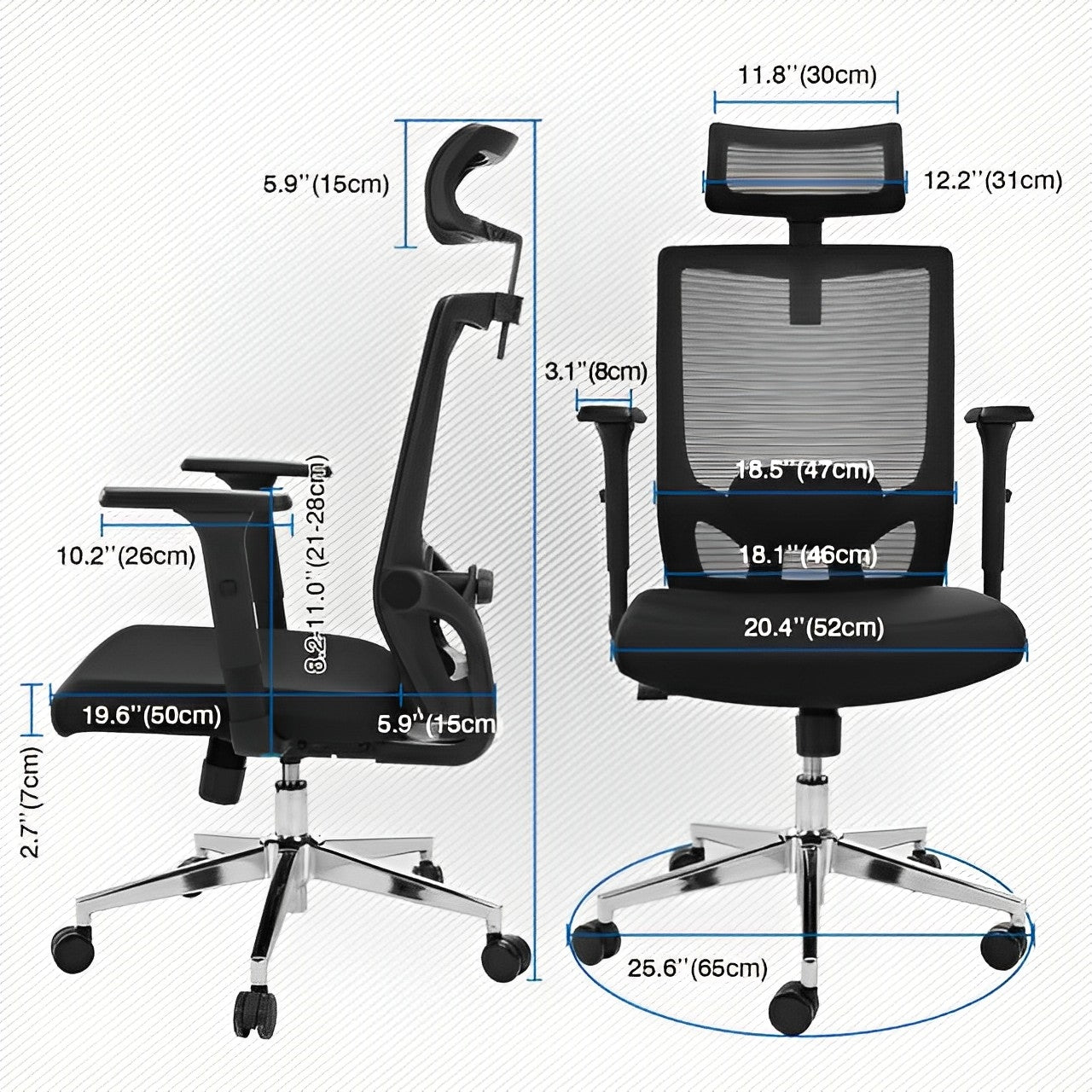 Ergonomic Office Chair Computer Chair with Lumbar Support Swivel