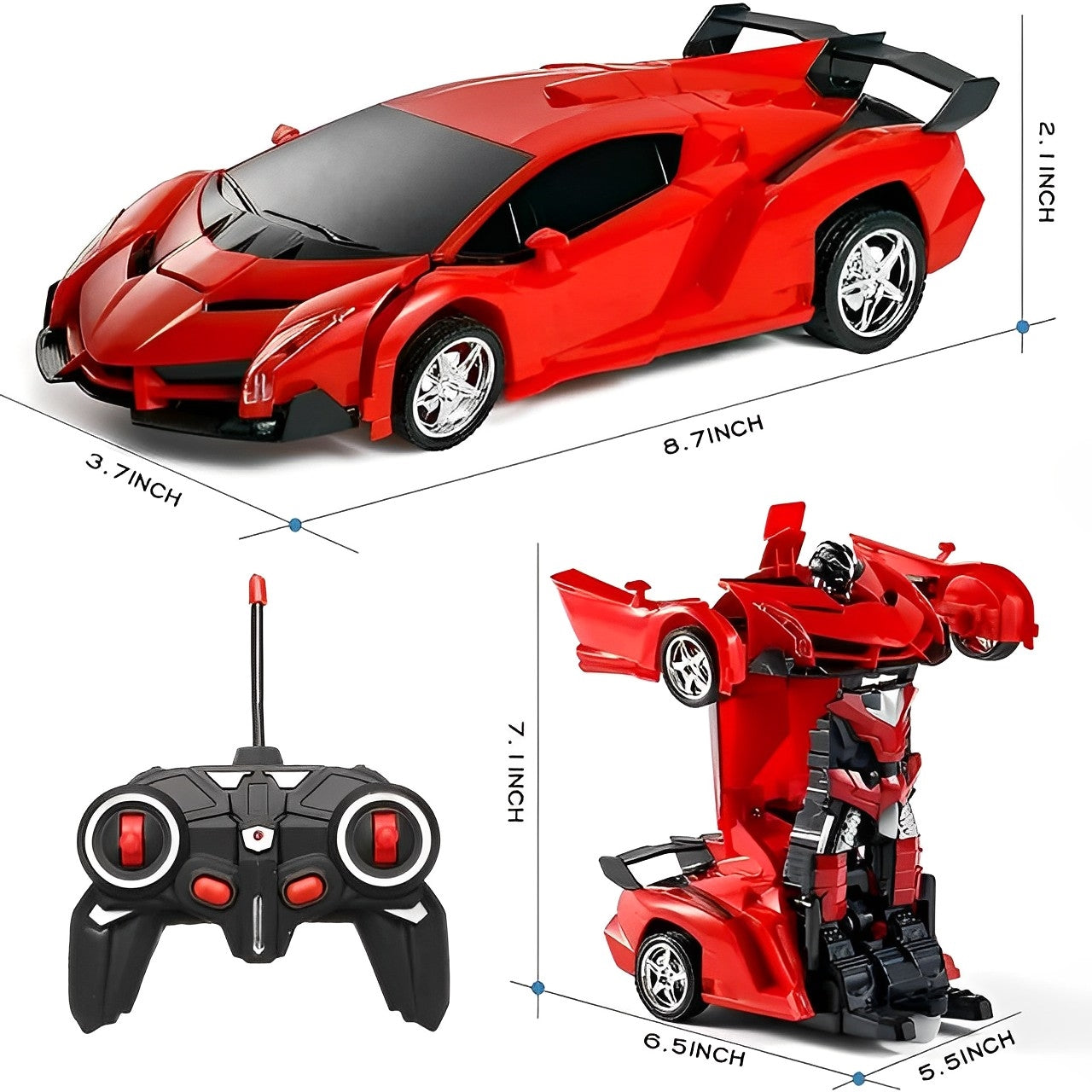 1/18 Scale Transforming Sports Car Toys RC Car