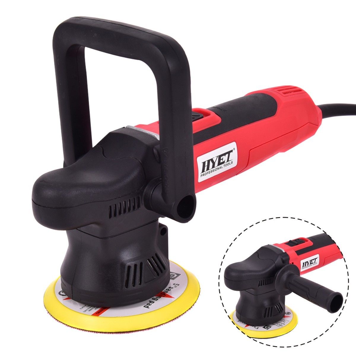 5in Variable Speed Dual-Action Polisher Random Orbital Polisher Kit Auto Detail
