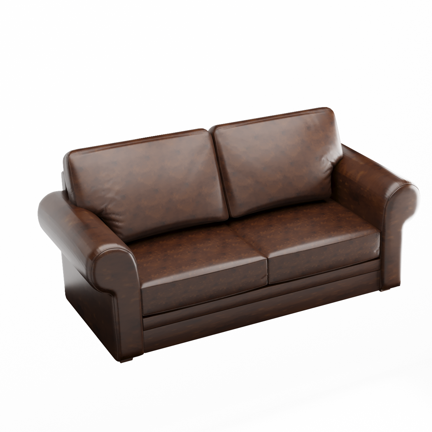 69in Wide Vegan Leather Loveseat with Removable Cushions