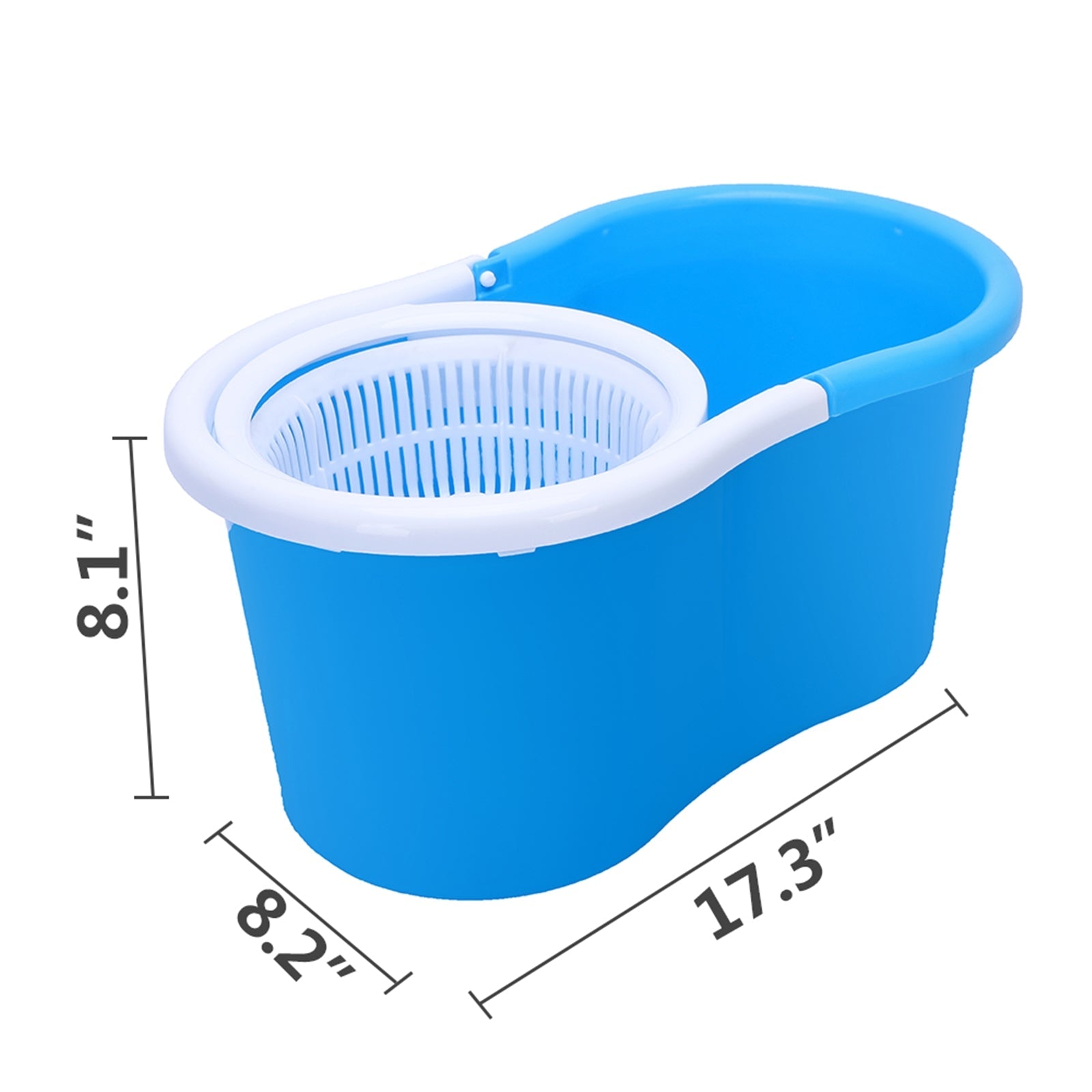 Spin Mop with Bucket & Dual Mop Heads Blue