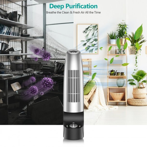 SUGIFT  Air Purifier 2 Pieces Mini Ionic Whisper Home Air Purifier for Dust and Smoke