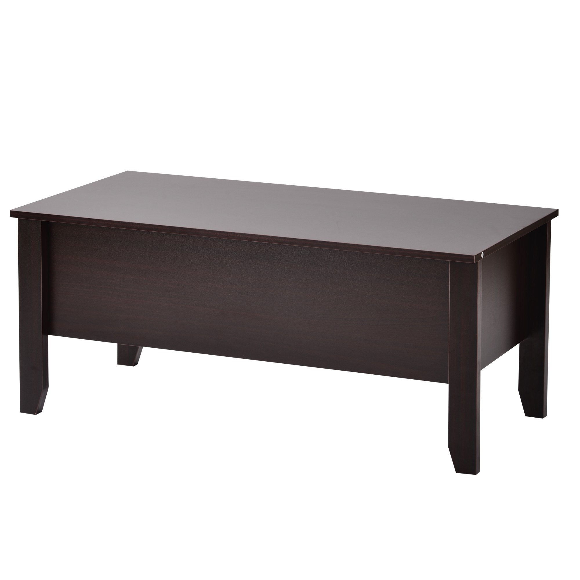 SUGIFT  Modern Lift-Top Coffee Table with Storage, Sofa Table For Living Room Cherry
