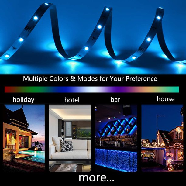 SUGIFT  16.4ft LED Light Strip RGB LED Light Strip 5050 LED Tape Lights