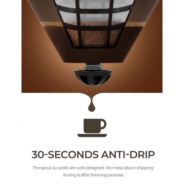 SUGIFT  Coffee Maker 12-cup LCD Display Programmable Coffee Maker Brew Machine