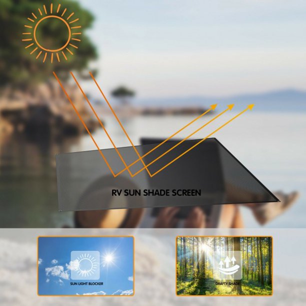 SUGIFT  Sunshade Mesh 9 x 7 Feet RV Awning Side Mesh Screen