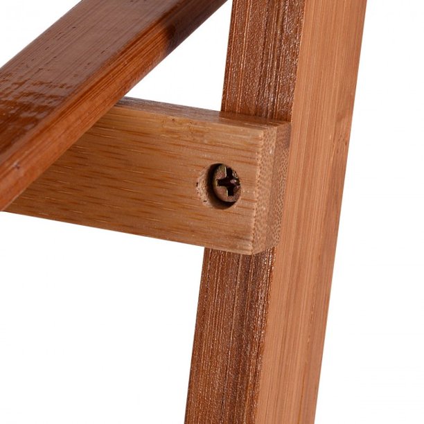 SUGIFT  Plant Storage Shelf 3-tier Folding Bamboo Flower Shelf