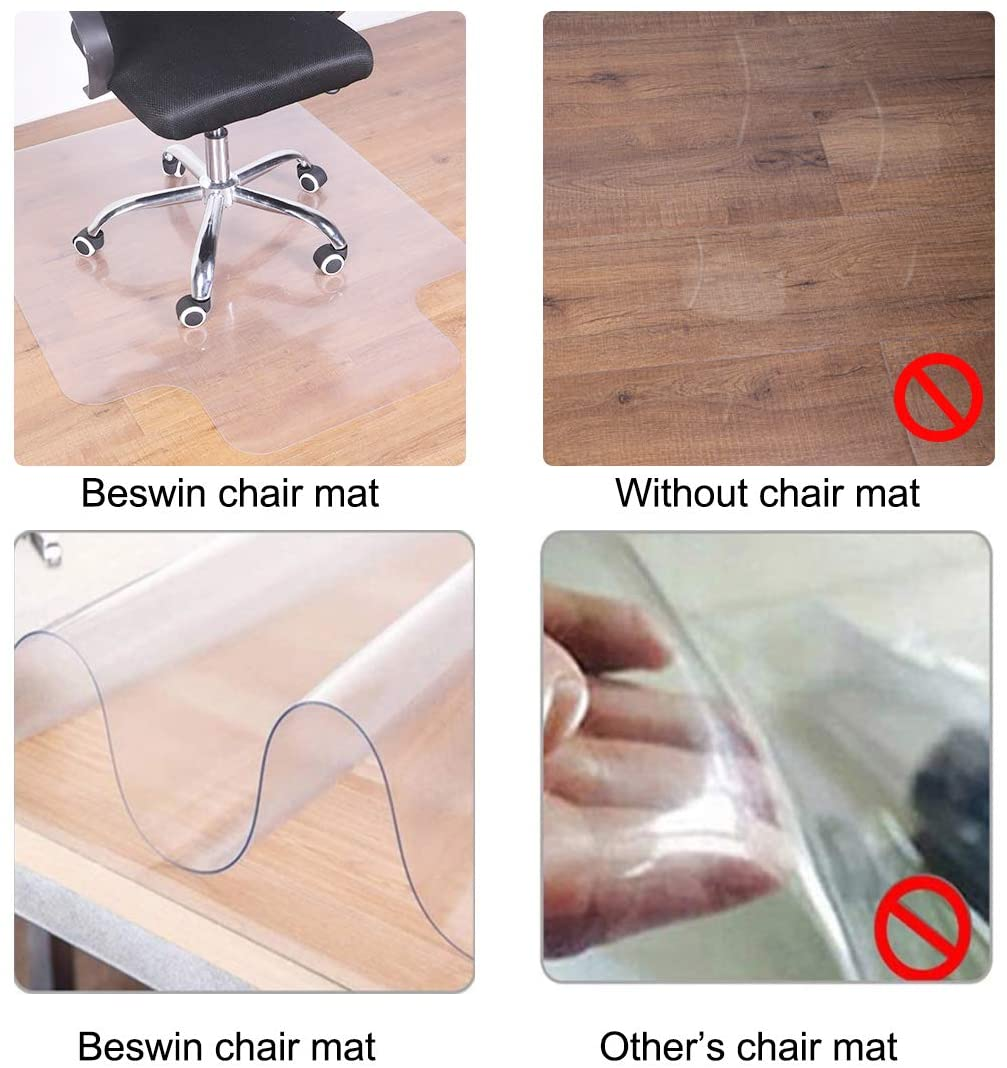 SUGIFT  Office Chair Mat - Clear PVC Desk, Heavy Duty Floor Protector