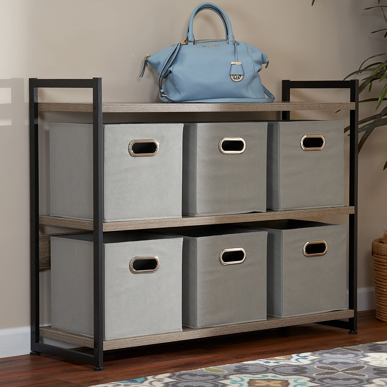 SUGIFT  Open Fabric Storage Cube Bins, Set of 6