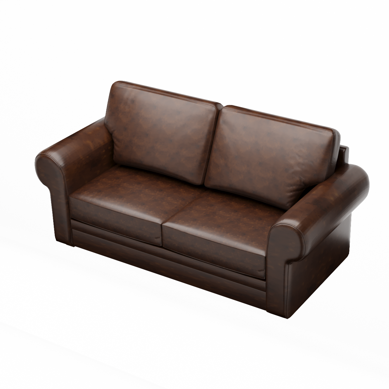 69in Wide Vegan Leather Loveseat with Removable Cushions