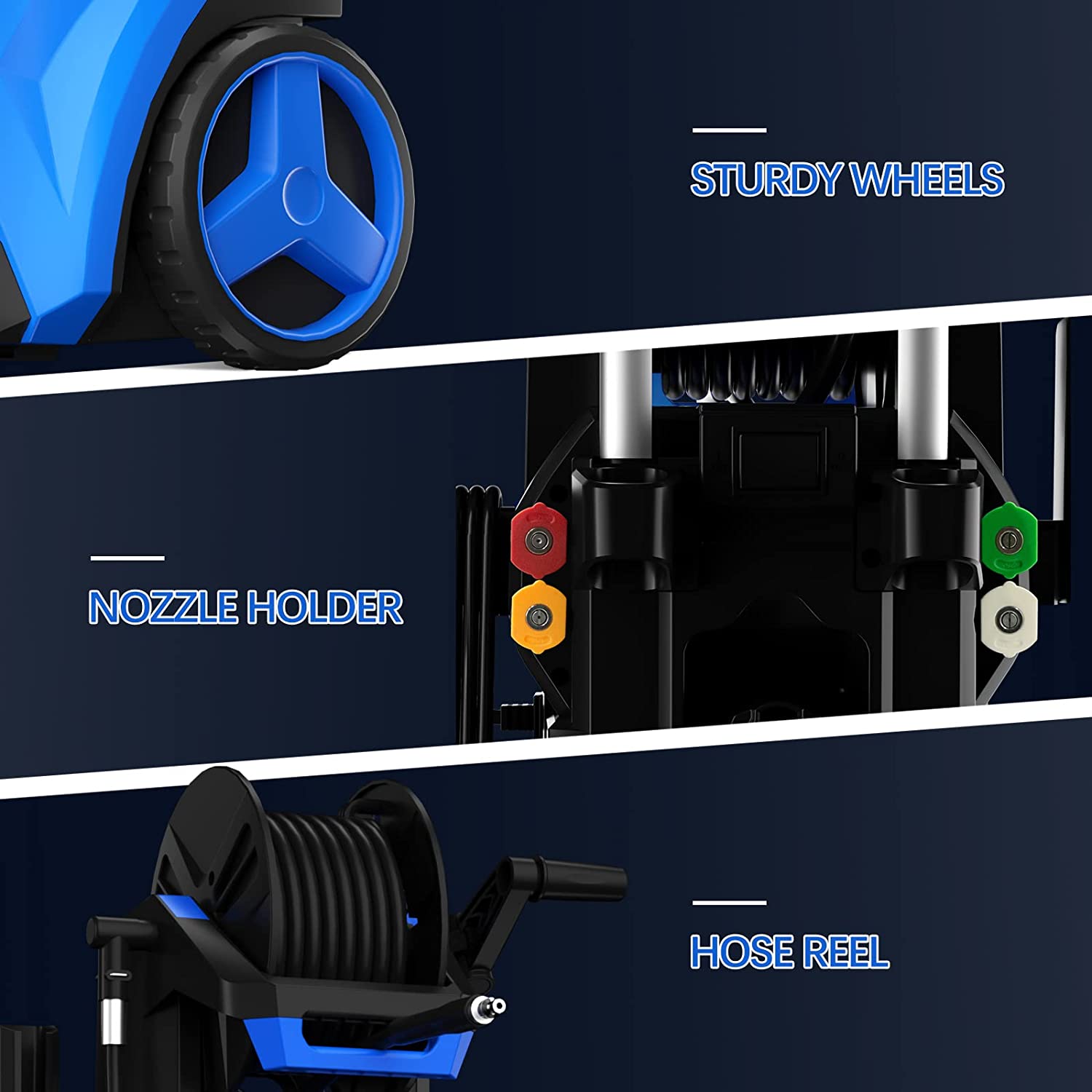 2600 Max PSI 1.8 GPM 14.5 Amp Electric Pressure Washer with Touch Screen Adjustable Pressure
