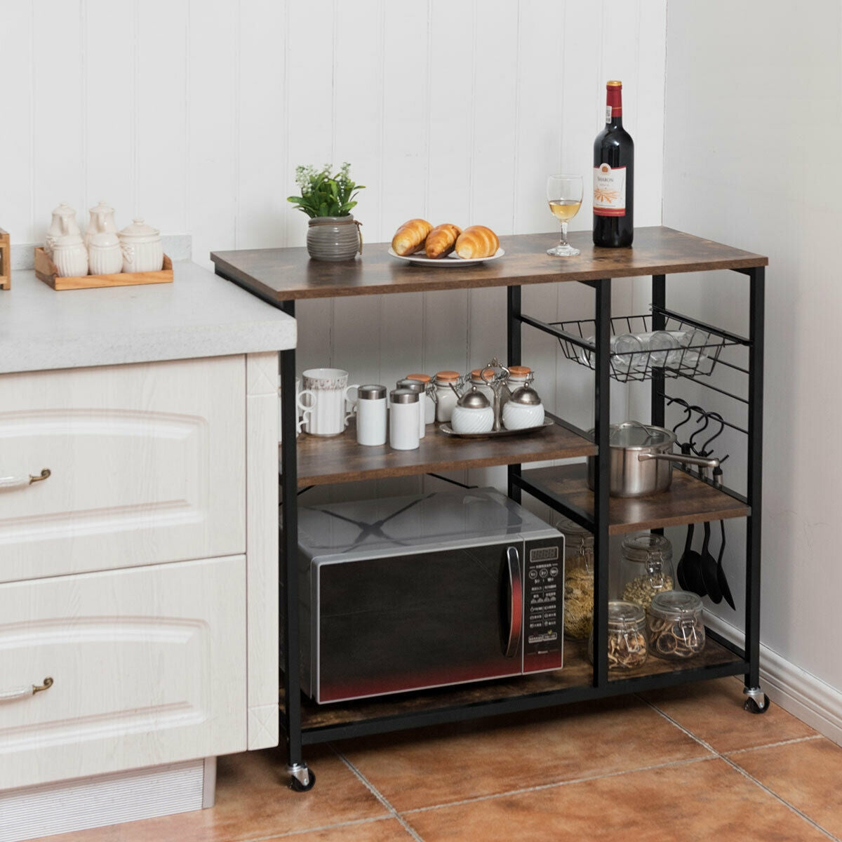 Rolling Industrial Kitchen Baker¡¯s Storage Shelf