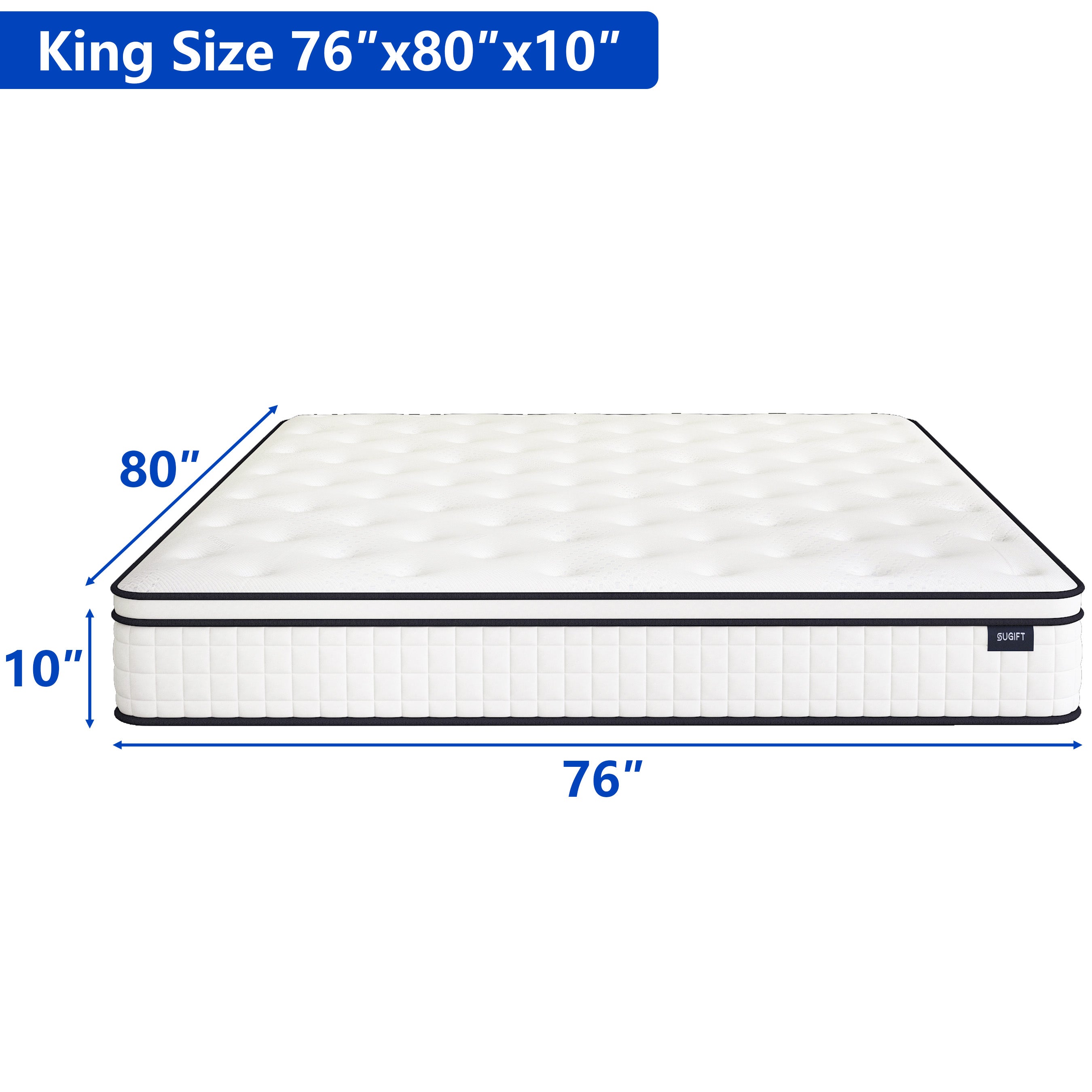 10-inch Hybrid Innerspring and Memory Foam Mattress - King