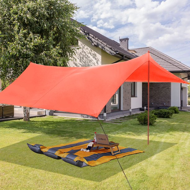 SUGIFT  Sunshade Beach Tent with sandbag Anchors, Sun Shelter with UV Protection for Camping Fishing at The Beach, Parks