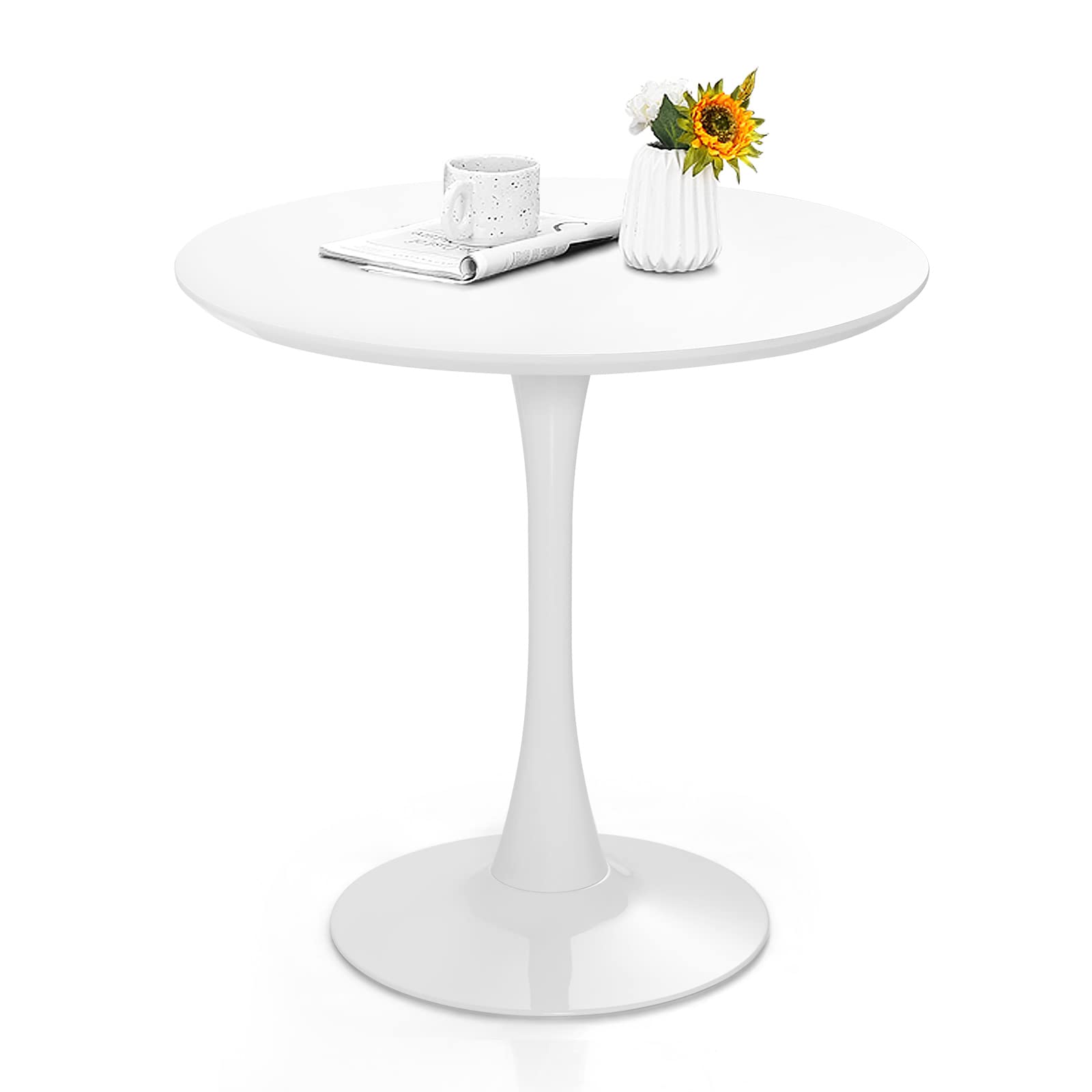 32 Inch Round Outdoor Patio Dining Table with MDF Top
