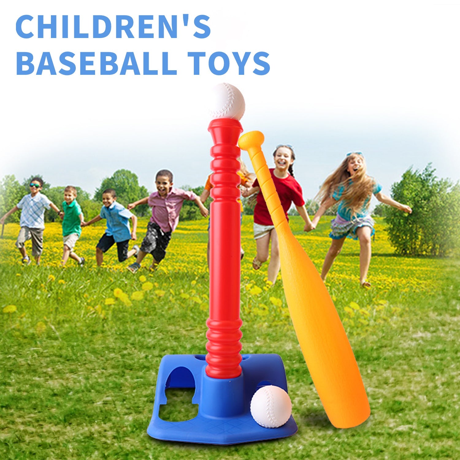 SUGIFT  Children's Baseball Toy Set with 8 Toy Balls, Suitable for Children over 2 Years Old