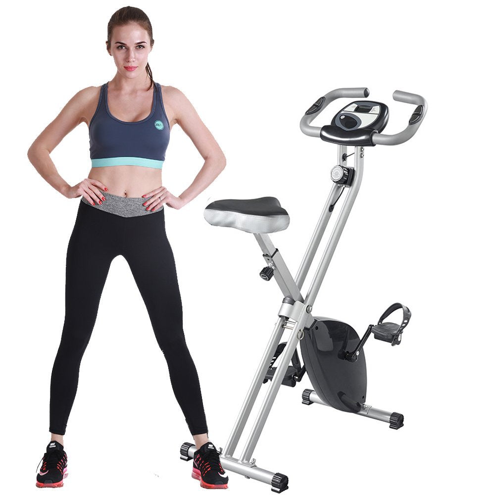 SUGIFT  Stamina Cardio Exercise Bike Folding Magnetic Upright Exercise Bike with Pulse