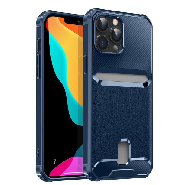 SUGIFT  Case for iPhone 13 Pro Max, Shockproof Protective Phone Case,Card insertable on the back(6.7in)