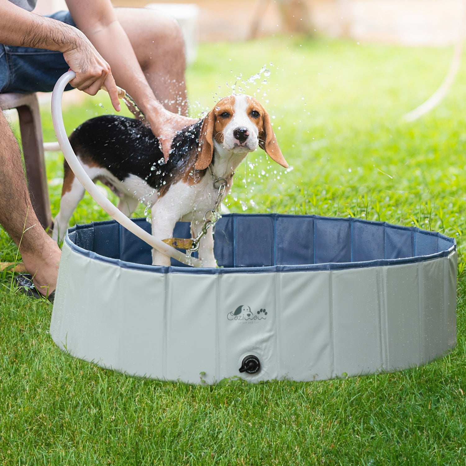 SUGIFT  Portable Pet Swimming Pool Outdoor Kiddie Pools&nbsp;Collapsible Middle Dog Pet Bathing Tub Pool For Toddlers, Dogs, Cats, Pets