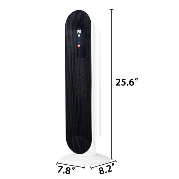 1500W Ceramic Tower Space Heater with Remote,White