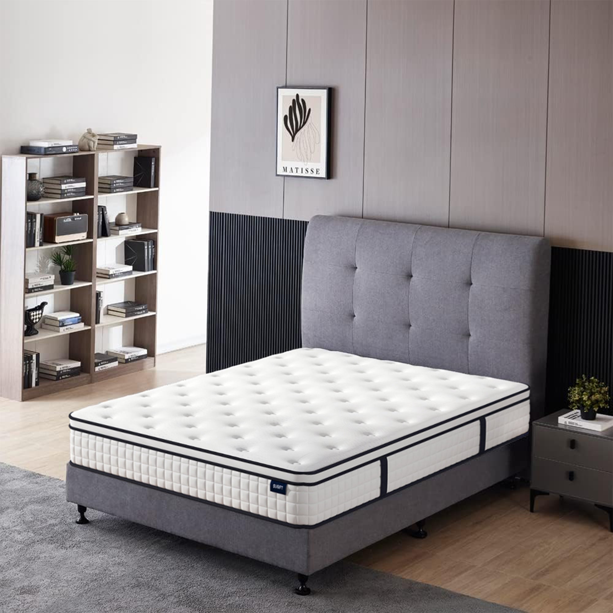 SUGIFT Mattress, 12 inch Hybrid Mattress in a Box, Memory Foam - Queen