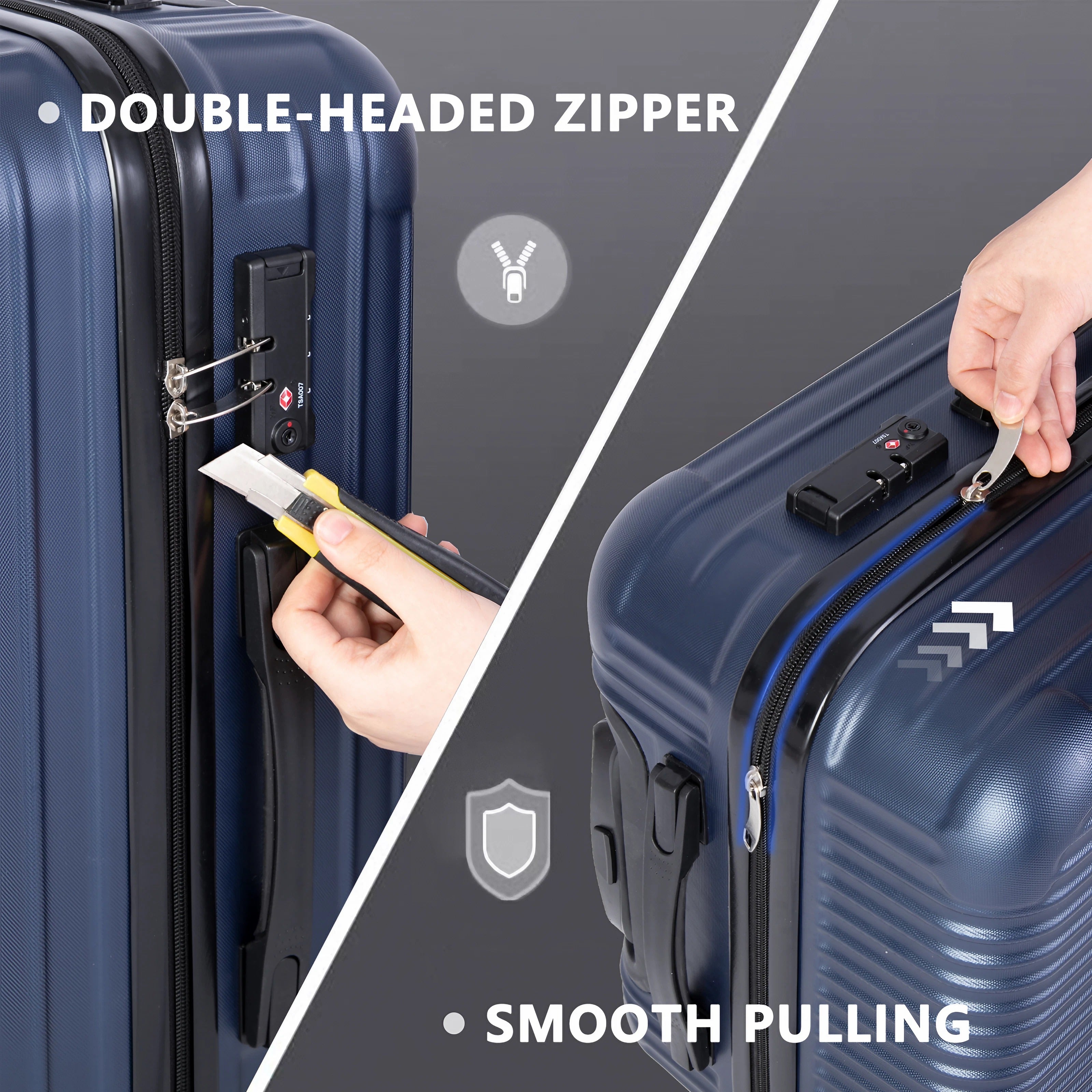 3 Piece Sets Luggage Sets with TSA Lock and Spinner Wheels