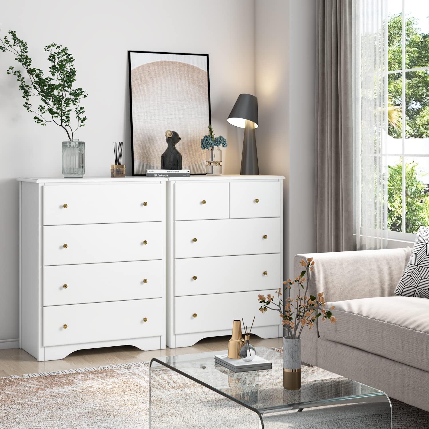 Space-saving 4-Drawer Dresser