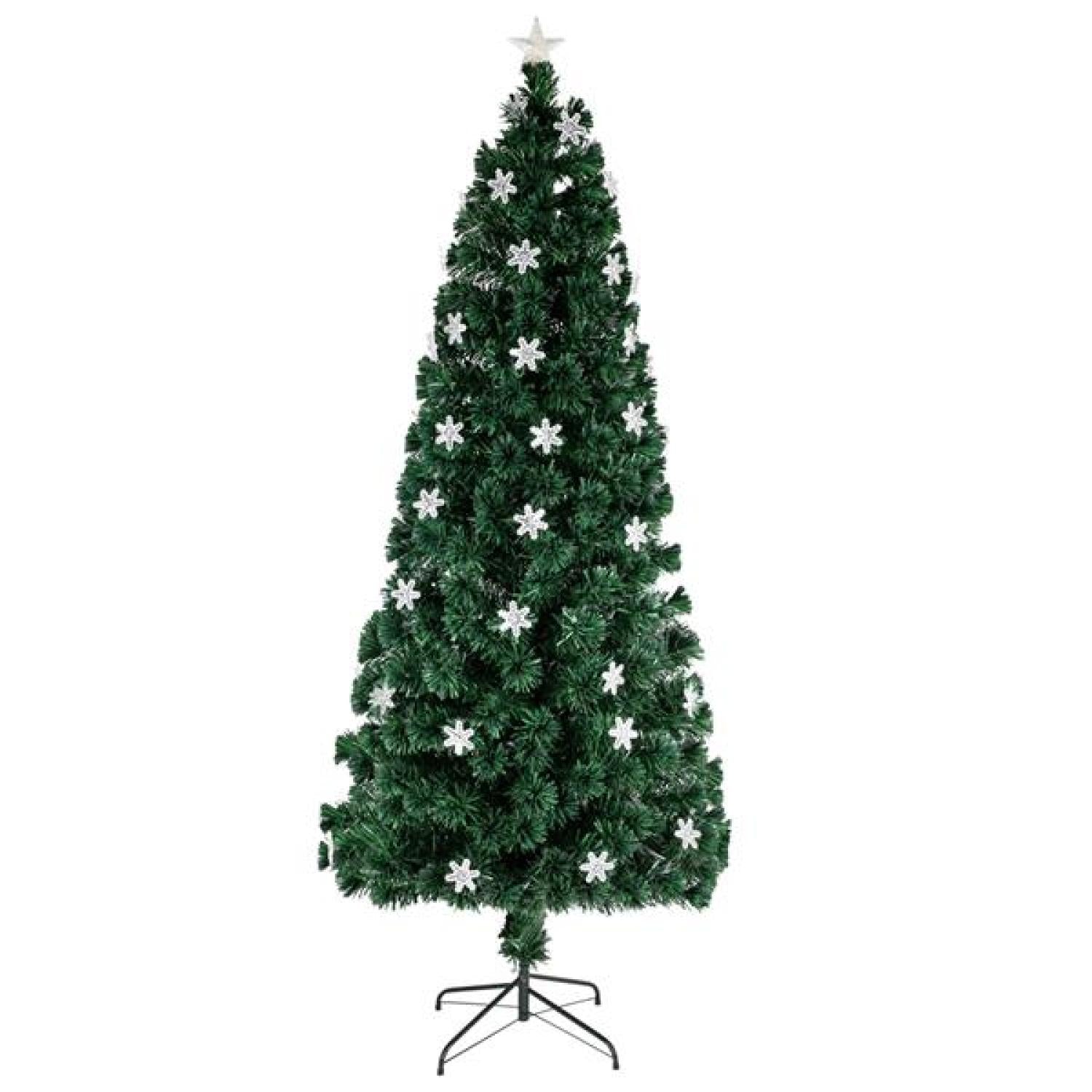 SUGIFT 6FT Pre-Lit Hinged Light Small Christmas Tree w/ 230 Branches