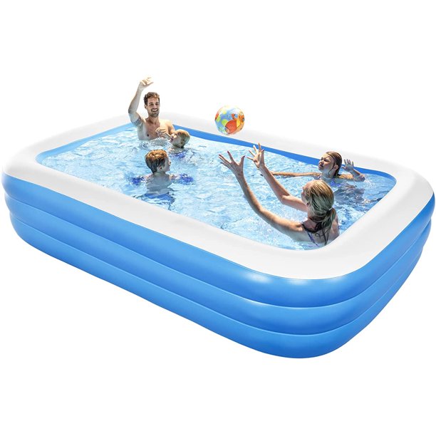 SUGIFT  Inflatable Swimming Pools,  Lounge Inflatable Pool 120inx72inx22in for Backyard Garden Outdoor Party for Kids Toddlers Adult Ages3+