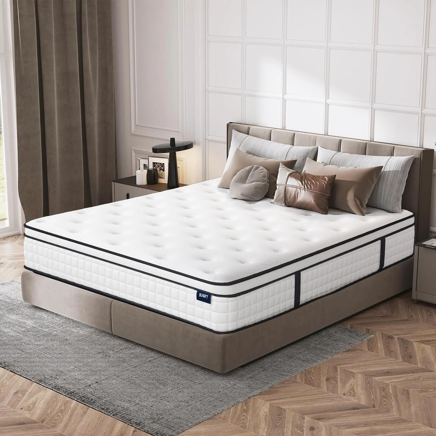 SUGIFT 12 inch Memory Foam Hybrid Mattress - Queen/King
