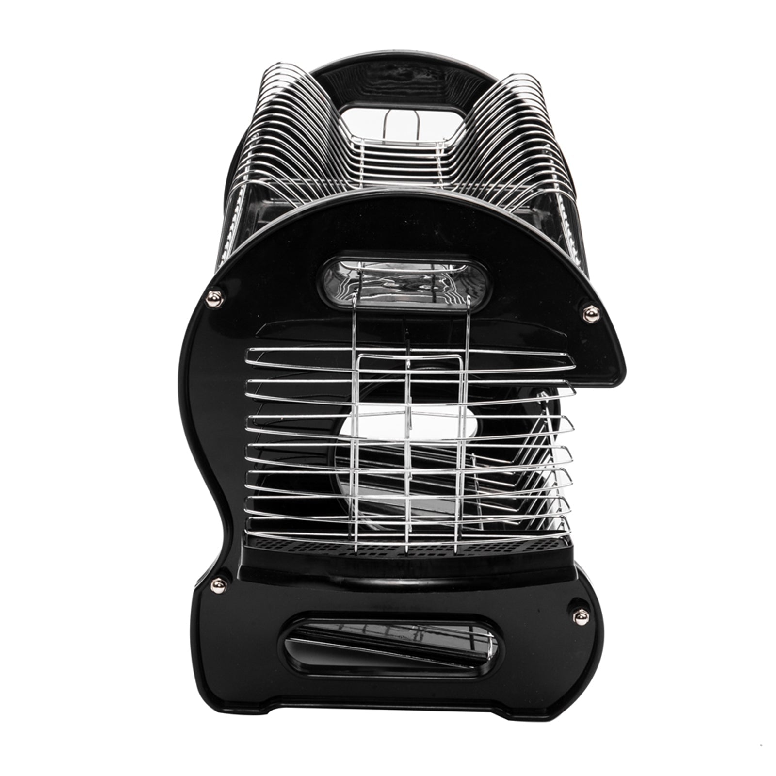 Multifunctional Dual Layers Bowls & Dishes & Chopsticks & Spoons Collection Shelf Dish Drainer Black