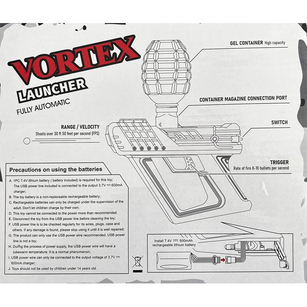 SUGIFT Gel Ball Blaster Toy with Goggles and 10000 Water Beads for Outdoor Activities