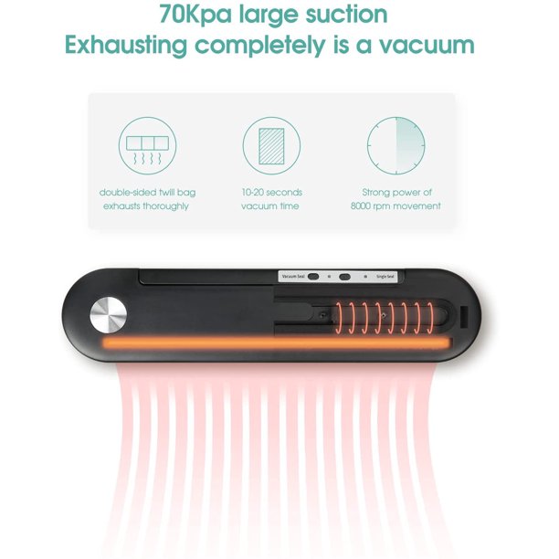 SUGIFT Food Saver Vacuum Sealer Machine, Automatic Food Vacuum Sealer for Food Preservation with 10PCS Vacuum Bags Starter Kit