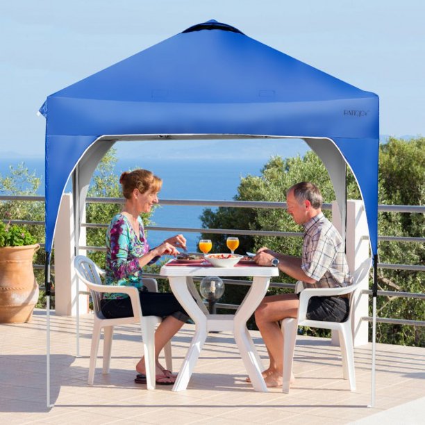 SUGIFT  Garden Gazebo 6.6 x 6.6 Feet Pop Up Height Adjustable Canopy Tent with Roller Bag