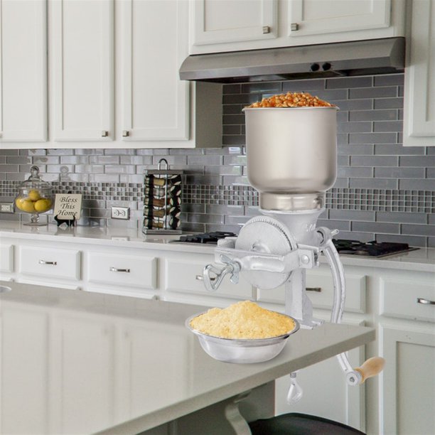 SUGIFT  Home Use Hand Cranking Operation Grain Grinder, Silver