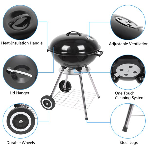 SUGIFT  Portable Grill 18inOutdoor BBQ Grill Charcoal Grill