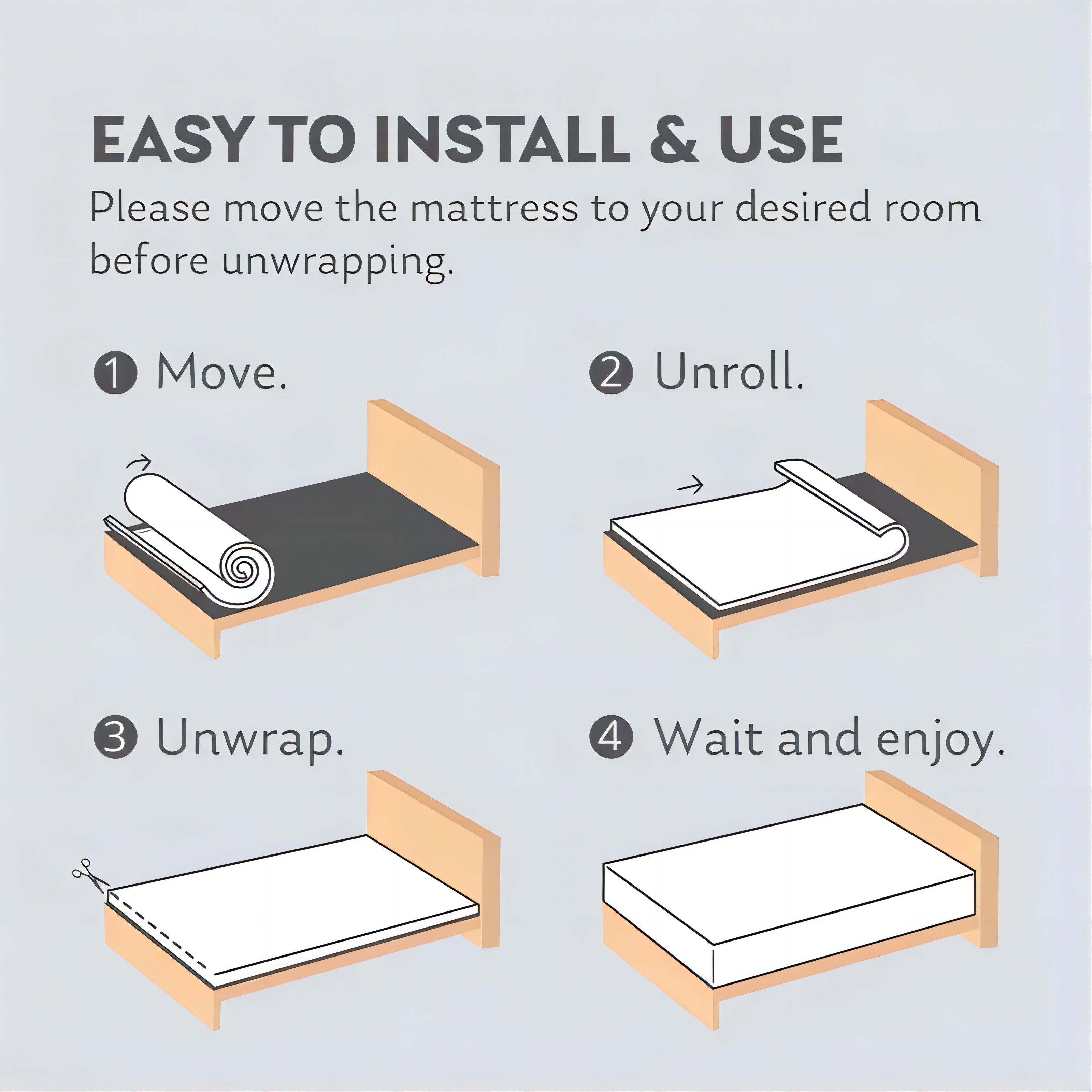 SUGIFT Mattress, 12 inch Hybrid Mattress in a Box, Memory Foam - Queen