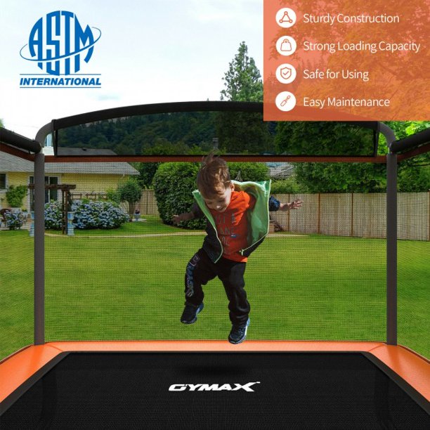 SUGIFT 6 Feet Kids Entertaining Trampoline with Swing Safety Fence
