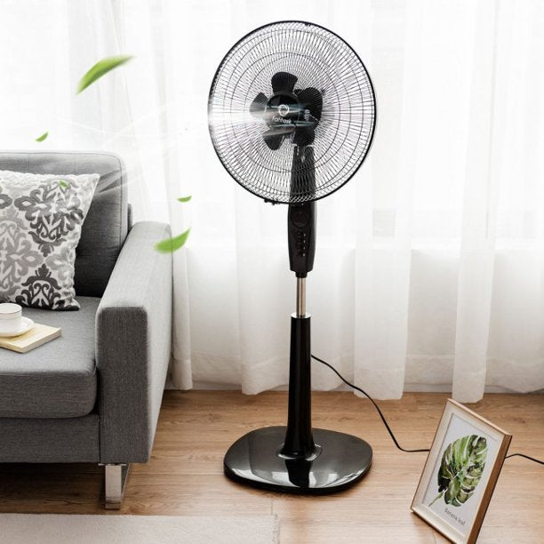 SUGIFT  Stand Fan 16 Inch 3 Speed Double Blades Oscillating Pedestal Fan
