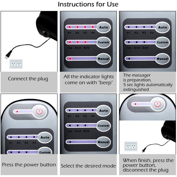 SUGIFT  Foot Massager Machine With Remote, 4 Modes, Time Speed Direction Adjustable Massage For Feet