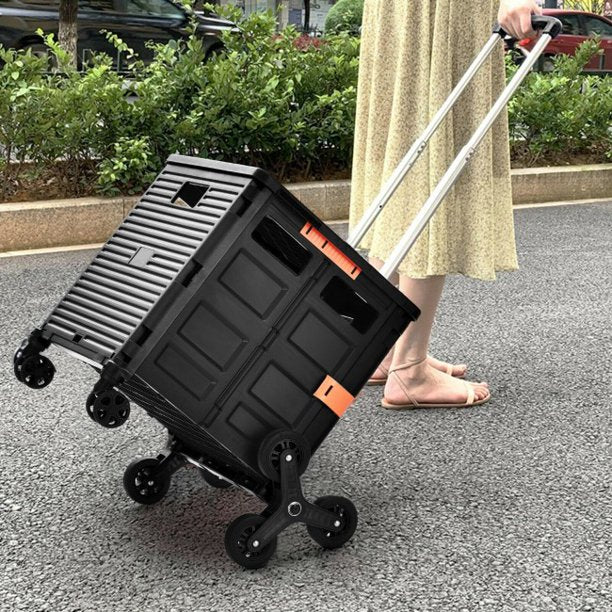 SUGIFT  Shopping Cart Foldable Utility Cart for Travel and Shopping