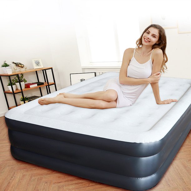 SUGIFT  Air mattress Queen Size Air Bed with built-in Pump